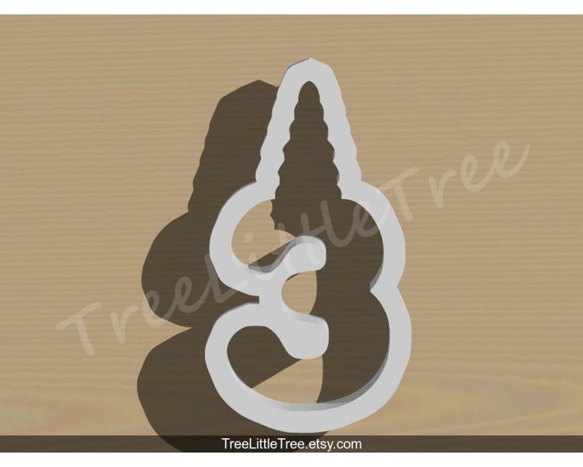 Unicorn Number Three Cookie Cutter. Unicorn Cookie Cutter