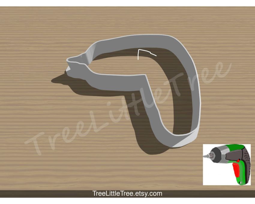 Drill Cookie Cutter. Father’s Day Cookie Cutter