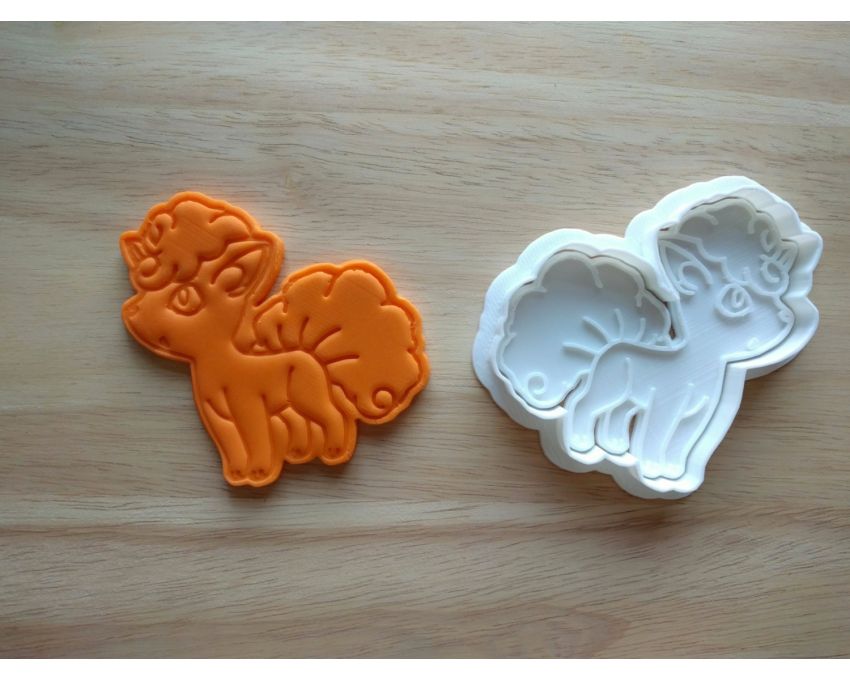 Vulpix Cookie Cutter and Stamp Set. Pokemon Cookie Cutter