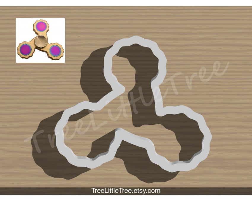 Fidget Spinner Cookie Cutter. Toy Cookie Cutter