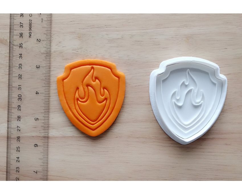 Marshall Cookie Cutter and Stamp Set. Cartoon Cookie Cutter. PAW Patrol Cookie Cutter