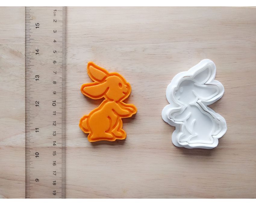 Easter Bunny Cookie Cutter and Stamp Set. Easter Cookie Cutter