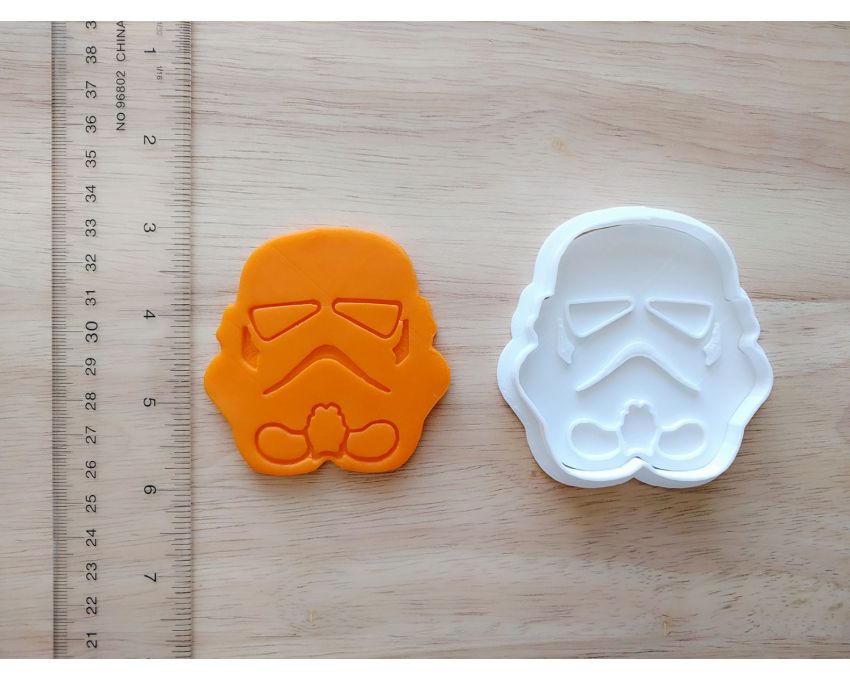 Stormtrooper Cookie Cutter and Stamp Set. Star Wars Cookie Cutter