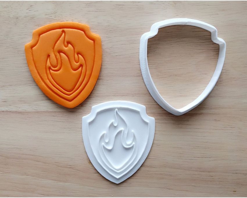 Marshall Cookie Cutter and Stamp Set. Cartoon Cookie Cutter. PAW Patrol Cookie Cutter