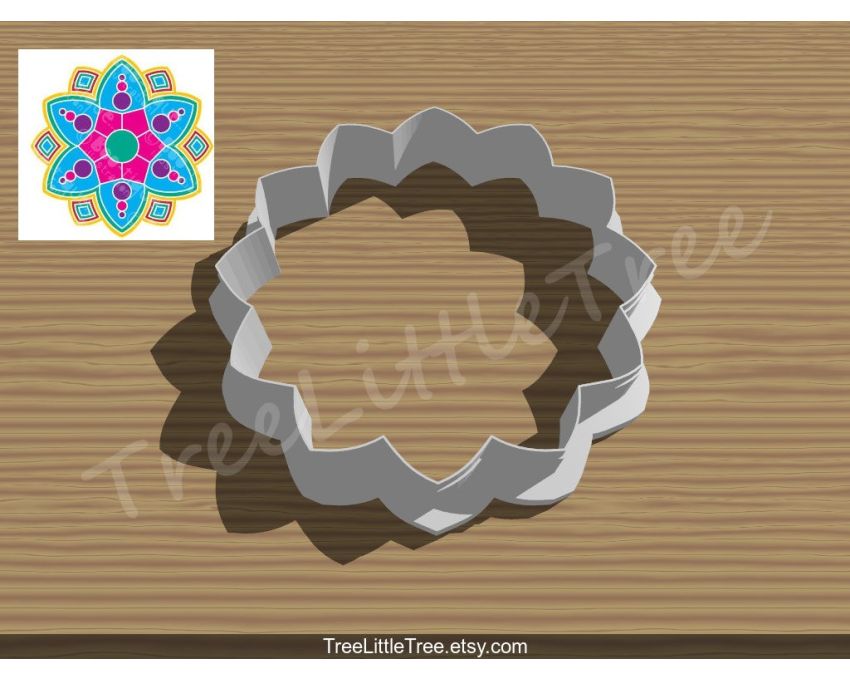 Diwali Flower Style2 Cookie Cutter.Flower Cookie Cutter
