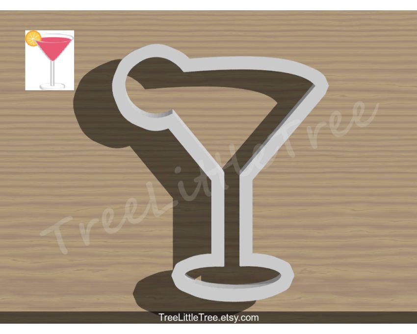 Martini Cookie Cutter. Unique Cookie Cutter