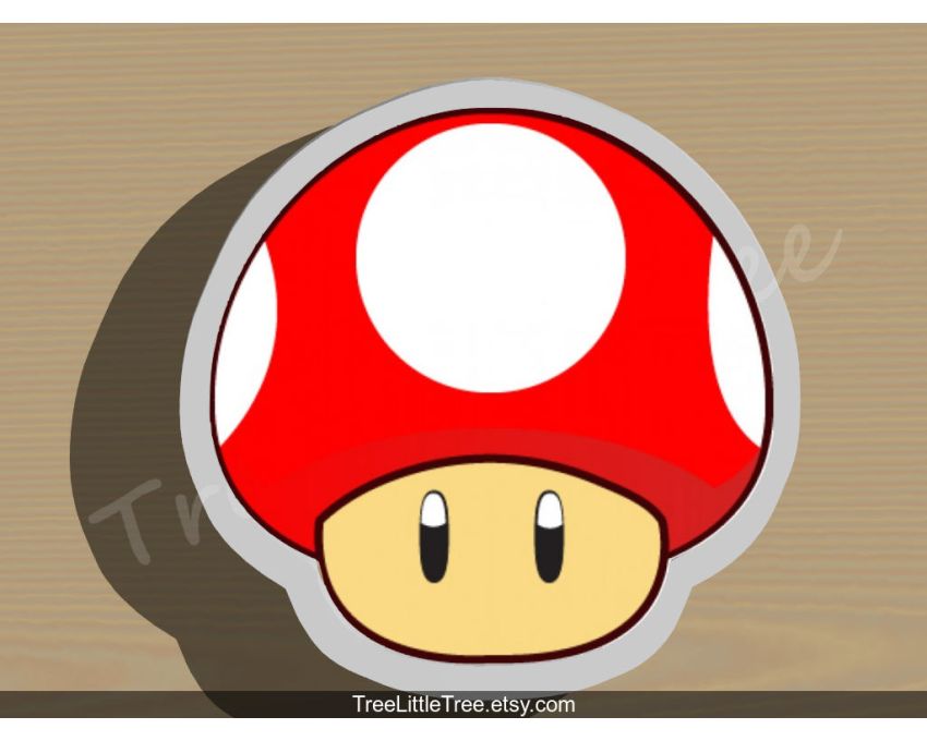 Mario Mushroom Cookie Cutter. Super Mario Cookie Cutter