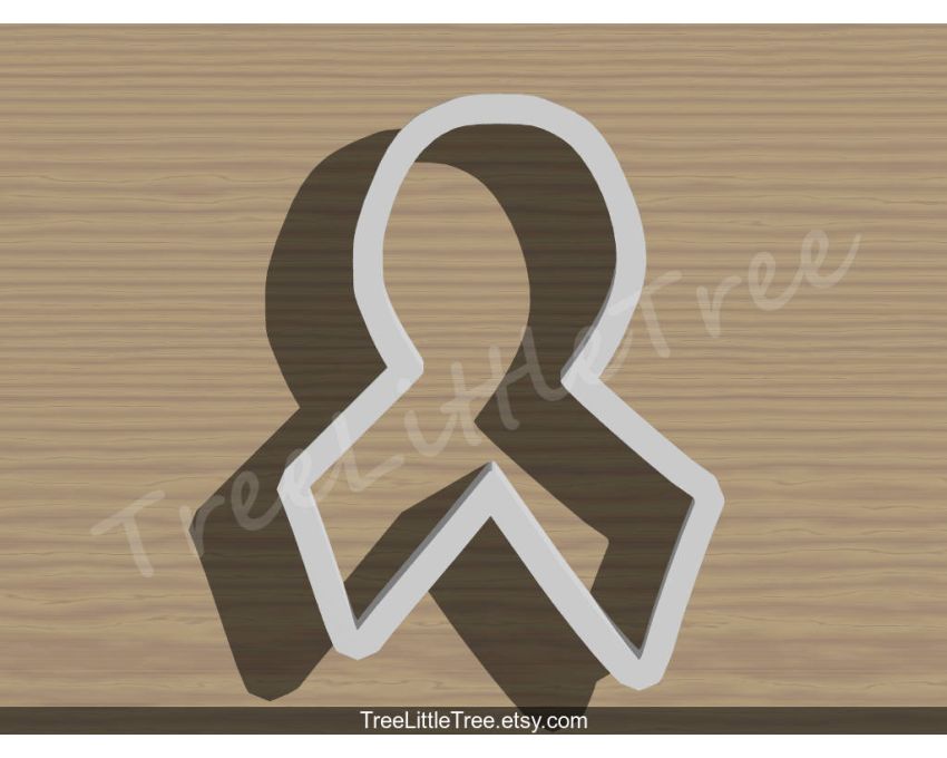 Breast Cancer Awareness Ribbon Cookie Cutter. Unique Cookie Cutter