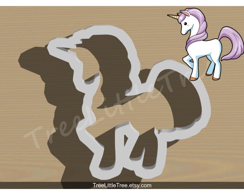 Elegant Unicorn Cookie Cutter. Unicorn Cookie Cutter