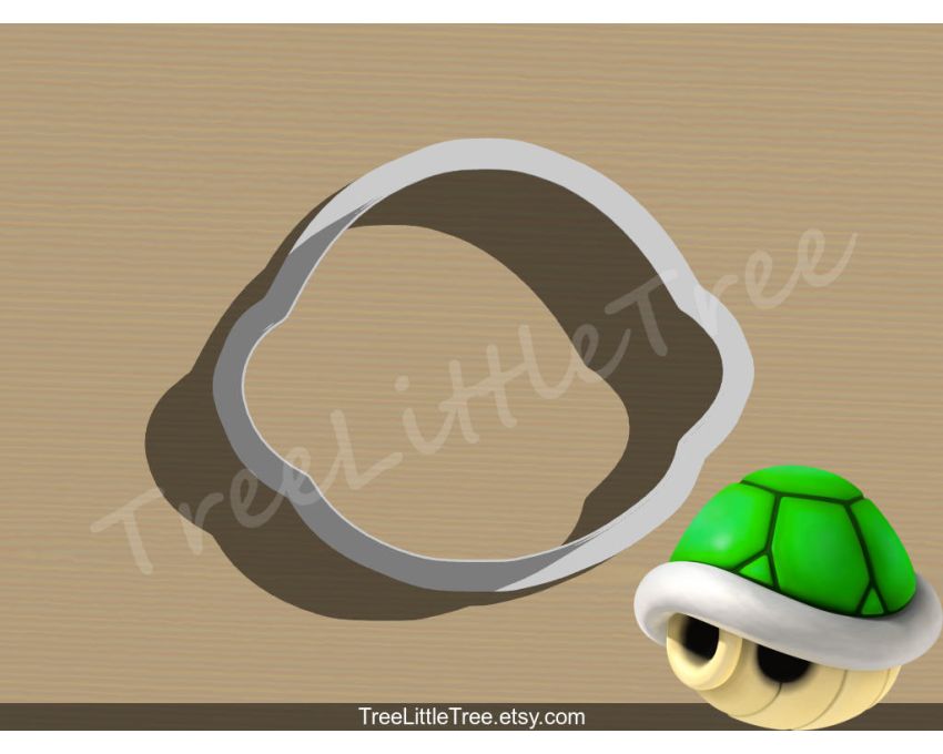 Mario Turtle Shell Cookie Cutter. Super Mario Cookie Cutter