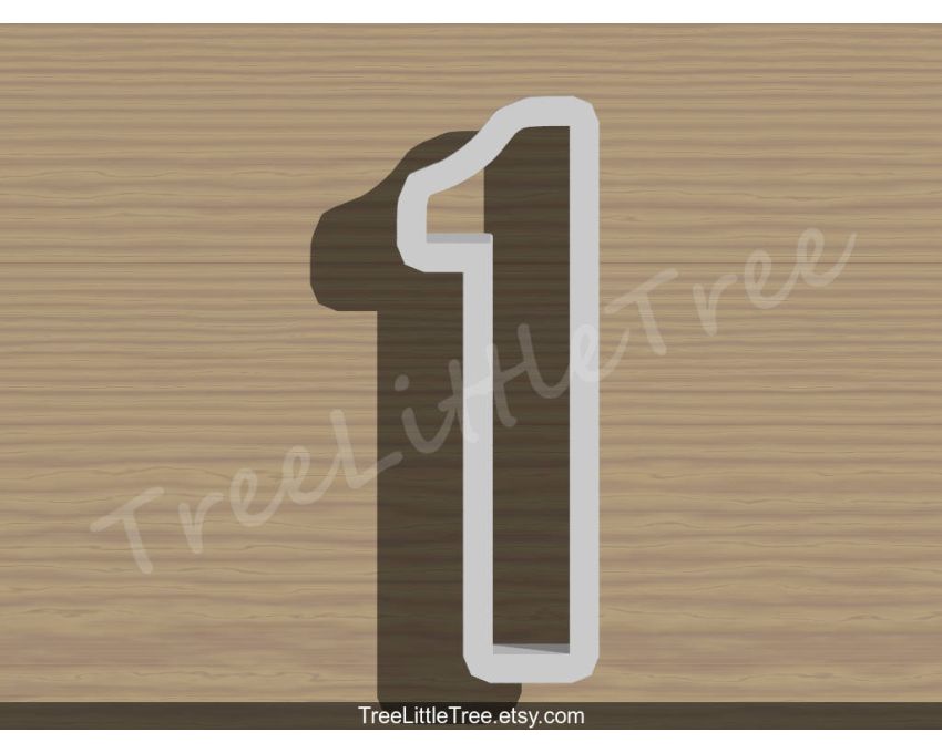 Number One Cookie Cutter. Number Cookie Cutter