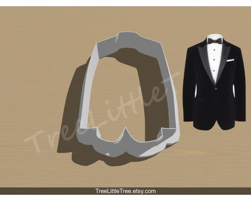 Tuxedo Cookie Cutter. Wedding Cookie Cutter