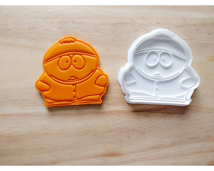 South Park Eric Cartman Cookie Cutter and Stamp Set. Cartoon Cookie Cutter