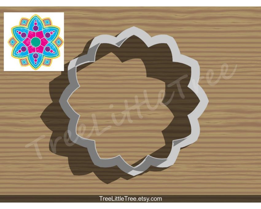 Diwali Flower Style2 Cookie Cutter.Flower Cookie Cutter