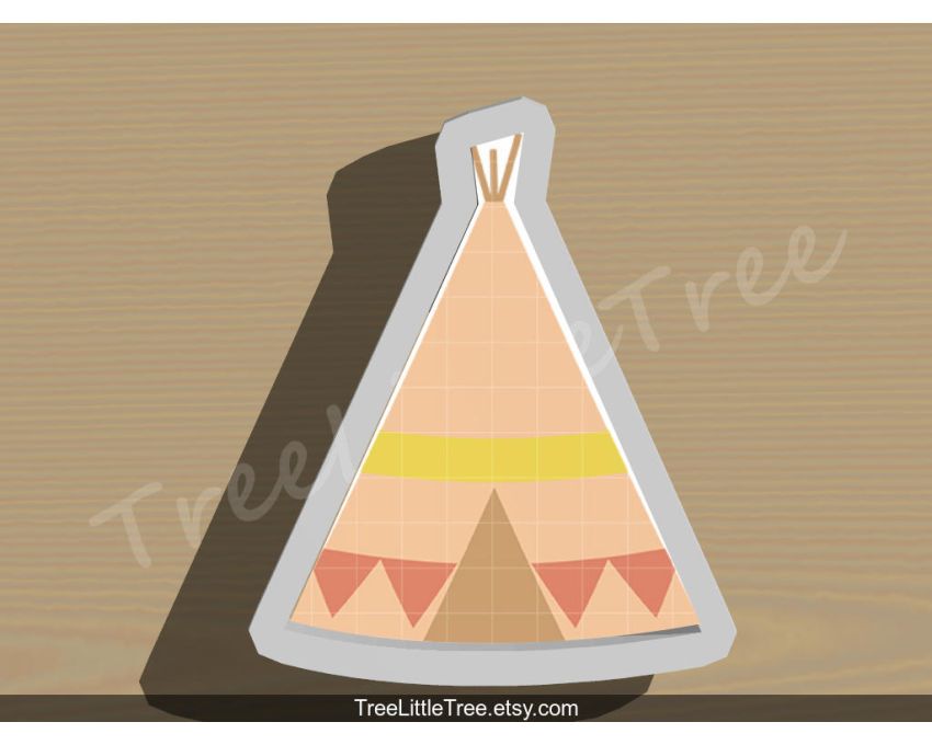Teepee Cookie Cutter. Unique Cookie Cutter