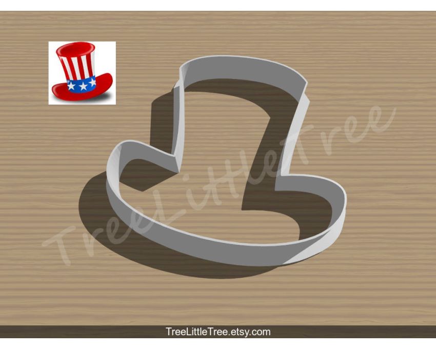 Hat Style2 Cookie Cutter.USA Cookie Cutter