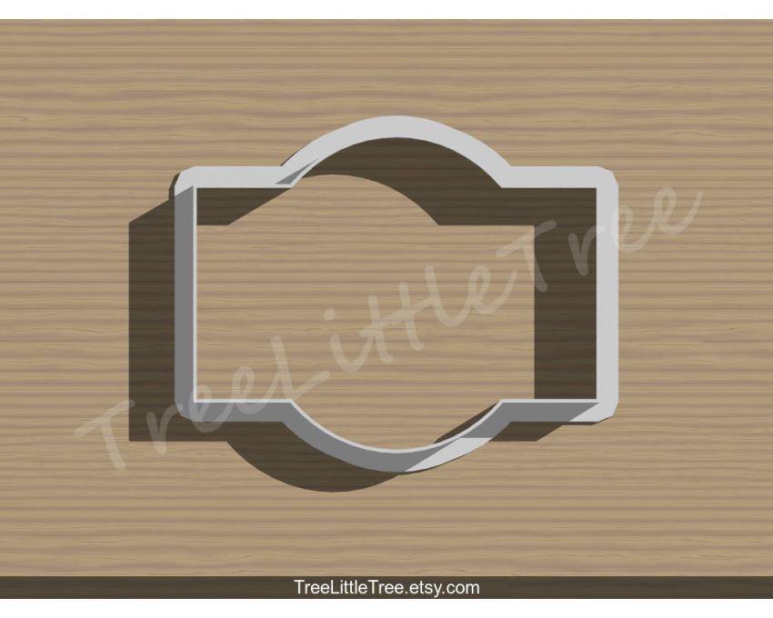 Plaque Style4 Cookie Cutter.Unique Cookie Cutter
