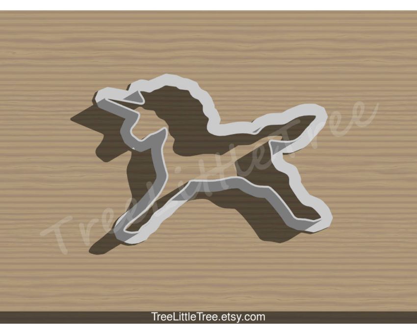 Running Unicorn Cookie Cutter. Unicorn Cookie Cutter