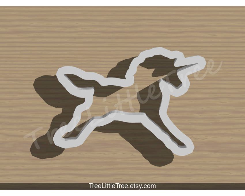 Running Unicorn Cookie Cutter. Unicorn Cookie Cutter