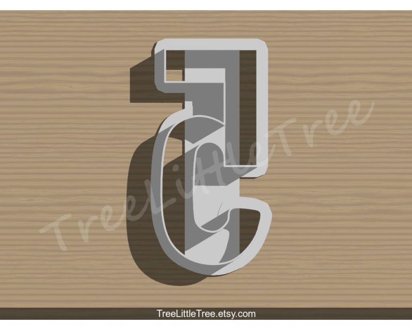 Number Five Cookie Cutter. Number Cookie Cutter