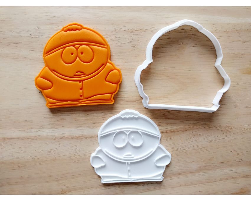 South Park Eric Cartman Cookie Cutter and Stamp Set. Cartoon Cookie Cutter