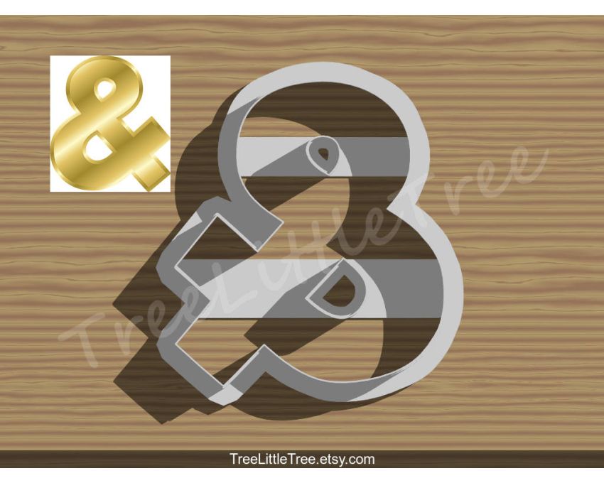 Ampersand Style2 Cookie Cutter.Unique Cookie Cutter