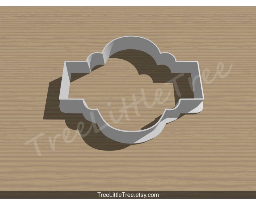 Plaque Style5 Cookie Cutter.Unique Cookie Cutter
