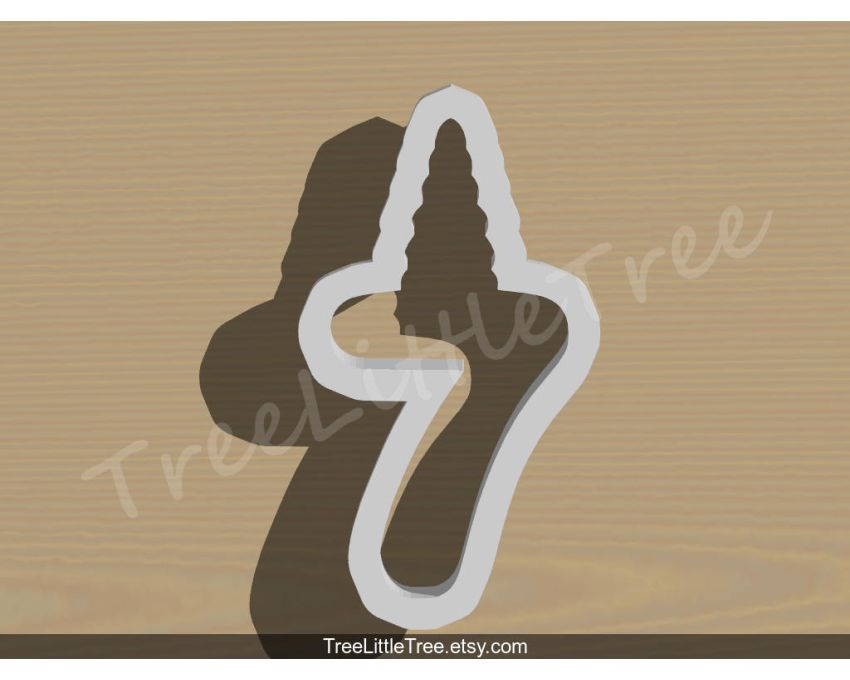 Unicorn Number Seven Cookie Cutter. Unicorn Cookie Cutter