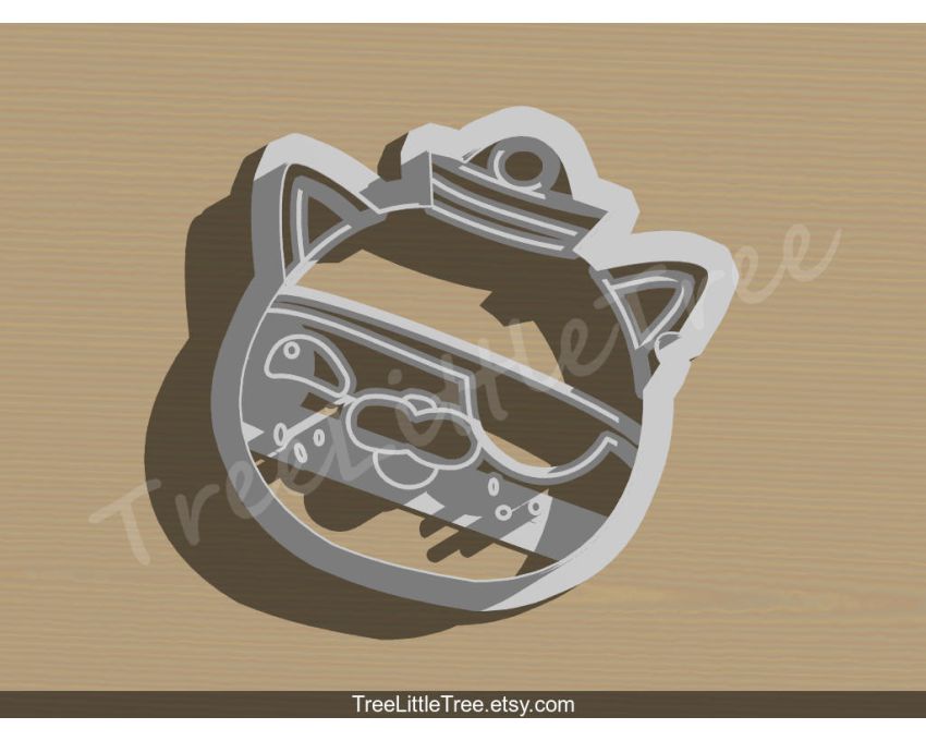 Kwazii Kitten Cookie Cutter. Cartoon Cookie Cutter