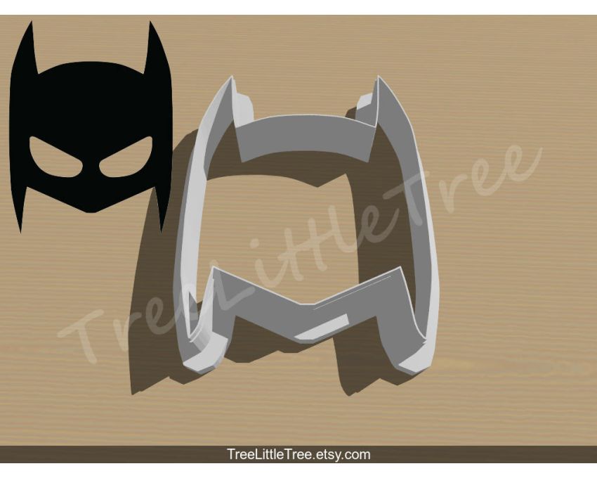 Batman Mask Logo Cookie Cutter. Super Hero Cookie Cutter