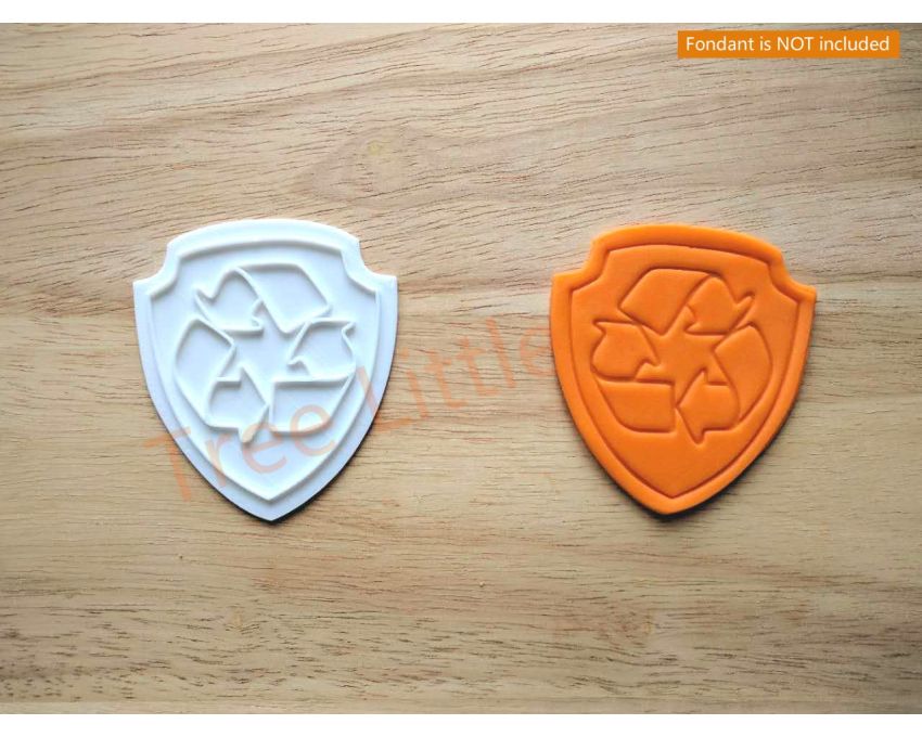 Rocky Paw Patrol Cookie Cutter and Stamp Set. PAW Patrol Cookie Cutter
