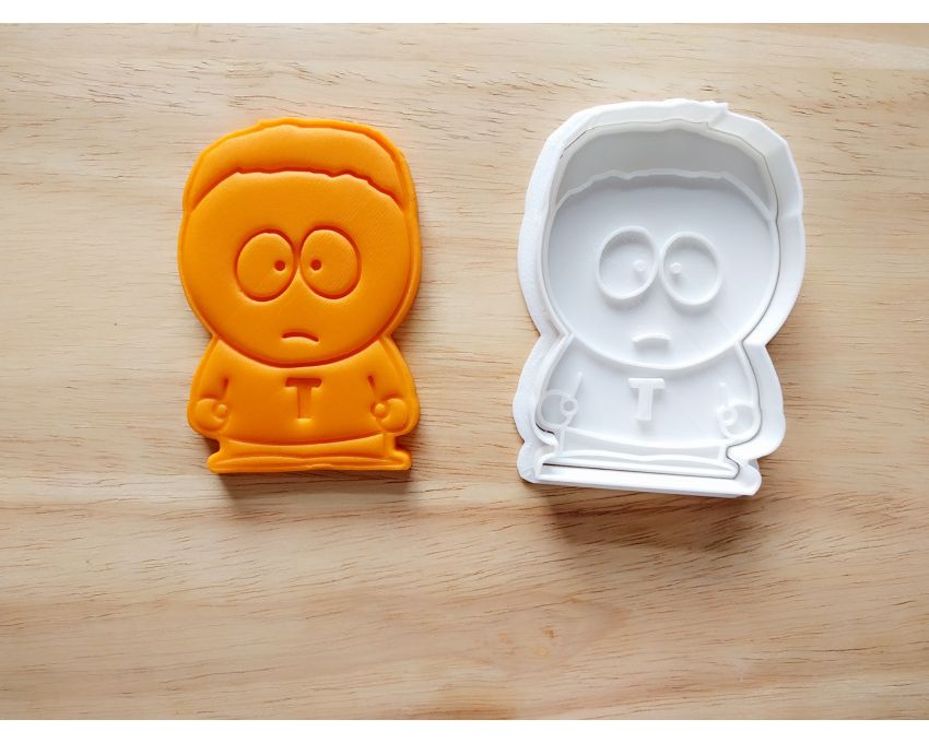 South Park Token Black Cookie Cutter and Stamp Set. Cartoon Cookie Cutter