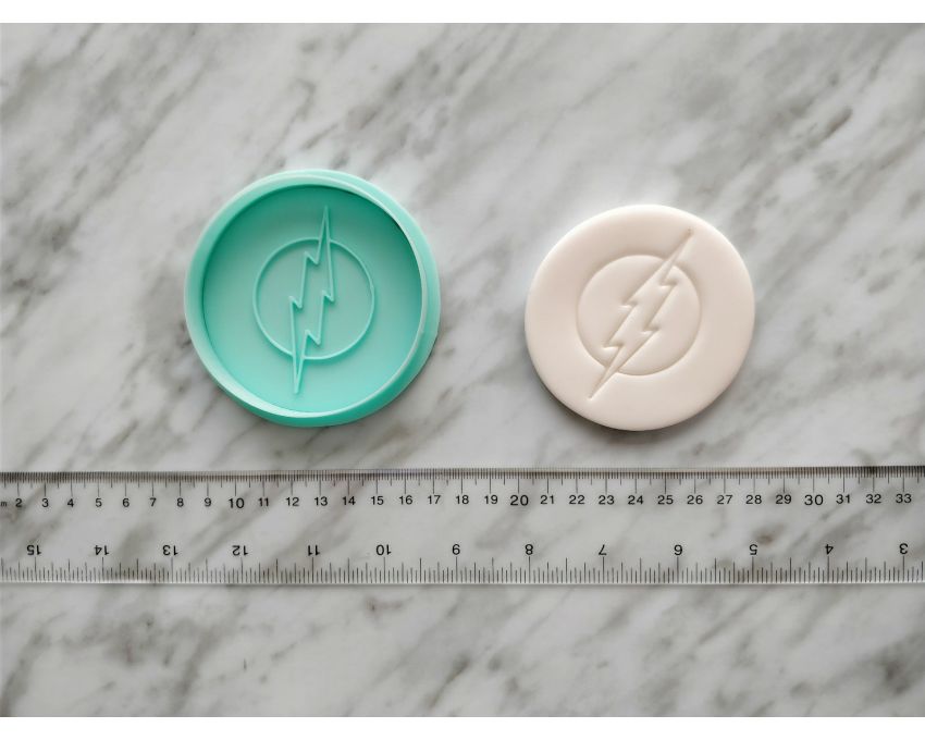 Green Lantern Cookie Cutter and Stamp Set. Super Hero Cookie Cutter