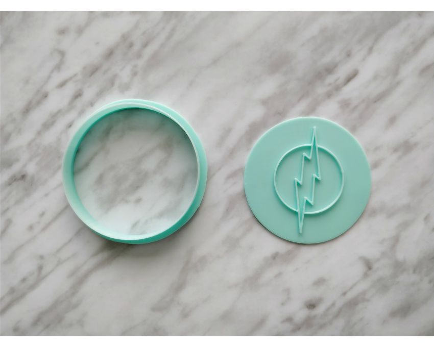Green Lantern Cookie Cutter and Stamp Set. Super Hero Cookie Cutter