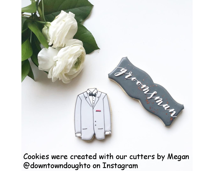 Tuxedo Cookie Cutter. Wedding Cookie Cutter
