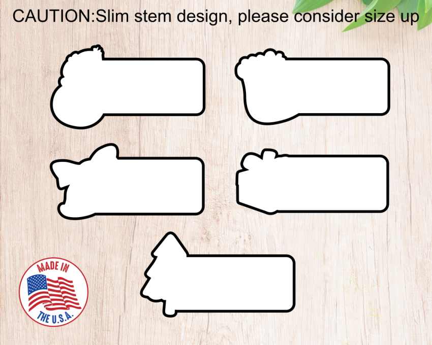 2024 Christmas Theme Name Plaque Cookie Cutters. Personalized Name Plaque Cookie Cutters. 