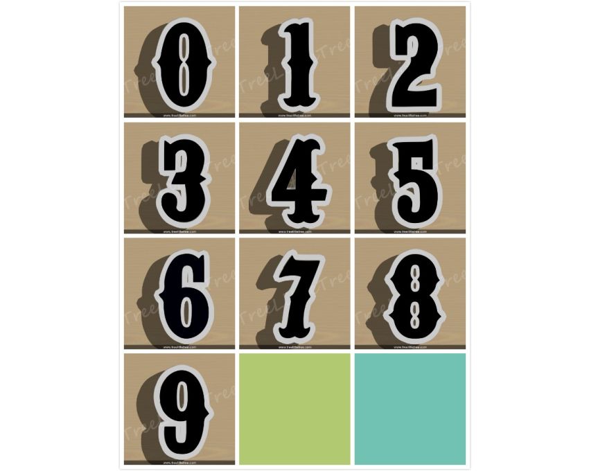 Carnival Number Set 0-9 Cookie Cutter. Number Cookie Cutter