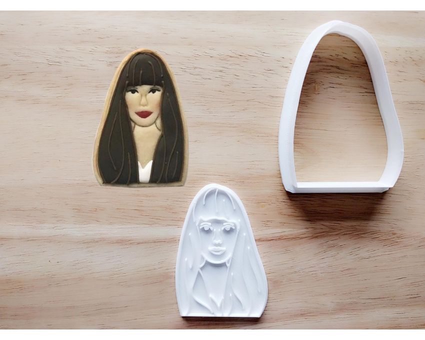 Personalized Portrait Cookie Cutter and Stamp Set