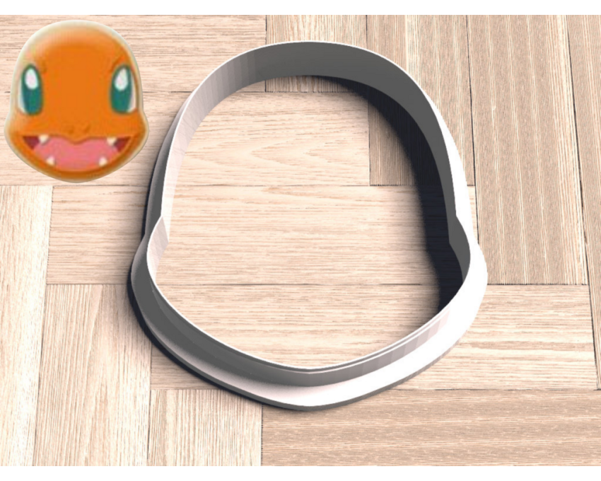 Charmander Head Cookie Cutter. Pokemon Cookie Cutter