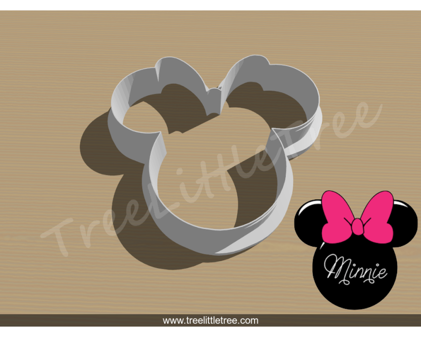 Minnie Mouse Cookie Cutter. Cartoon Cookie Cutter. Disney Cookie Cutter