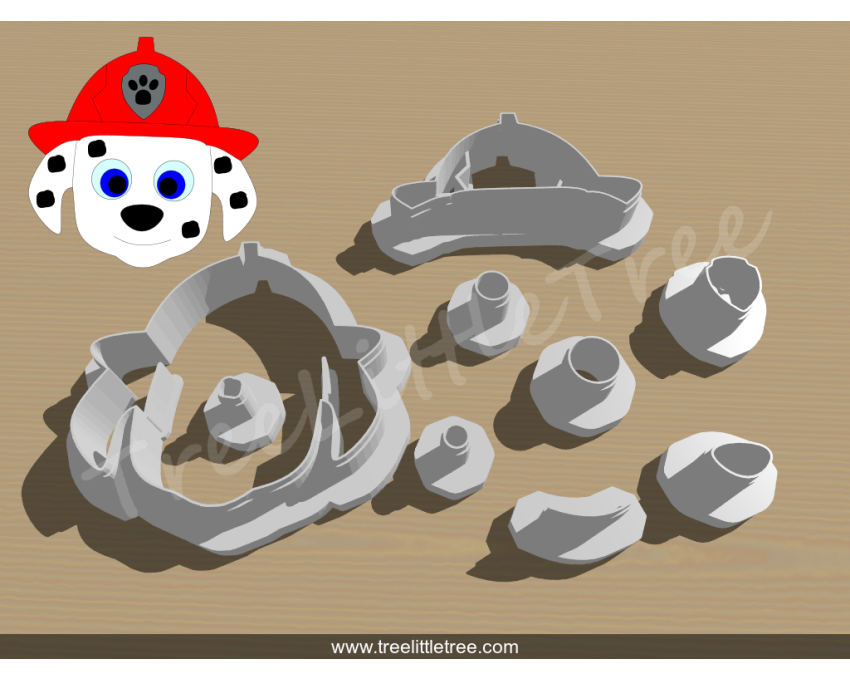 Marshall Fondant Cutter. Cartoon Fondant Cutter. PAW Patrol Fondant Cutter