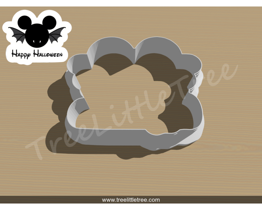 Bat Mickey Plaque Cookie Cutter. Halloween Cookie Cutter