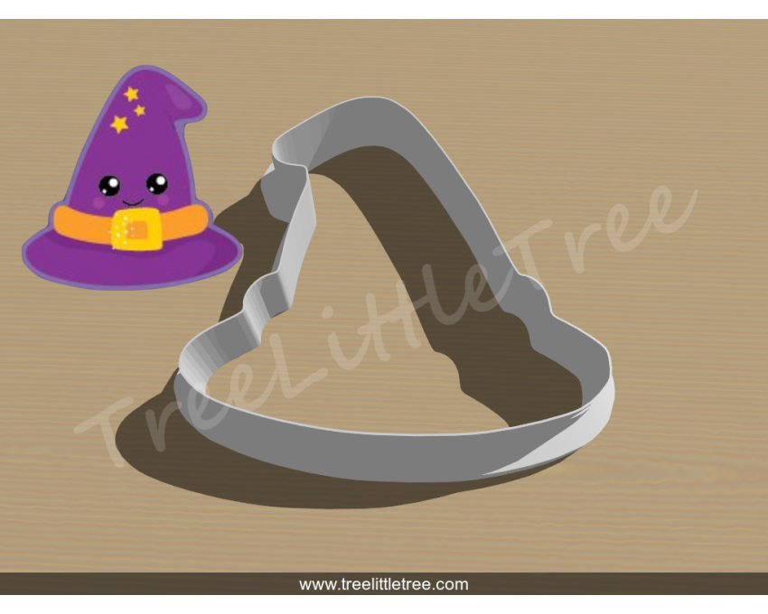 Cute Witch Hat Cookie Cutter. Halloween Cookie Cutter. 
