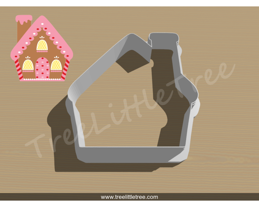Gingerbread House Style 1 Cookie Cutter. Christmas Cookie Cutter