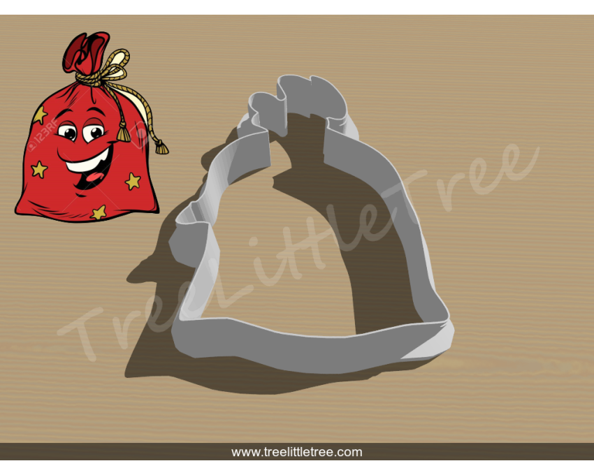 Christmas Santa's Sack Cookie Cutter. Christmas Cookie Cutter. 