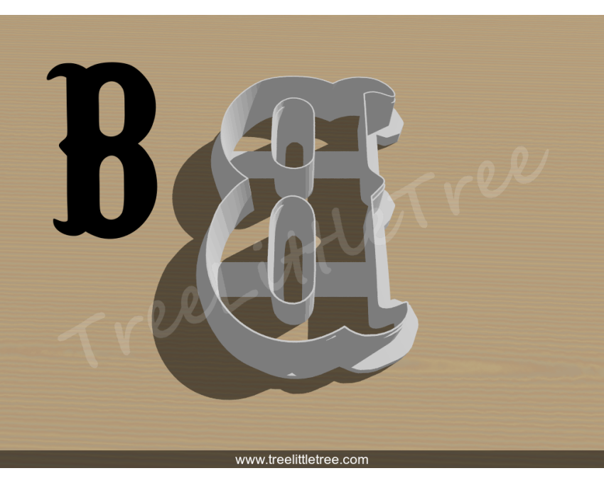 Carnival Letter B Cookie Cutter. Alphabet Cookie Cutter