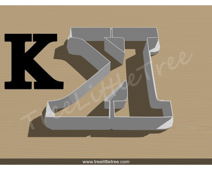 Greek Letter Kappa Cookie Cutter. Alphabet Cookie Cutter