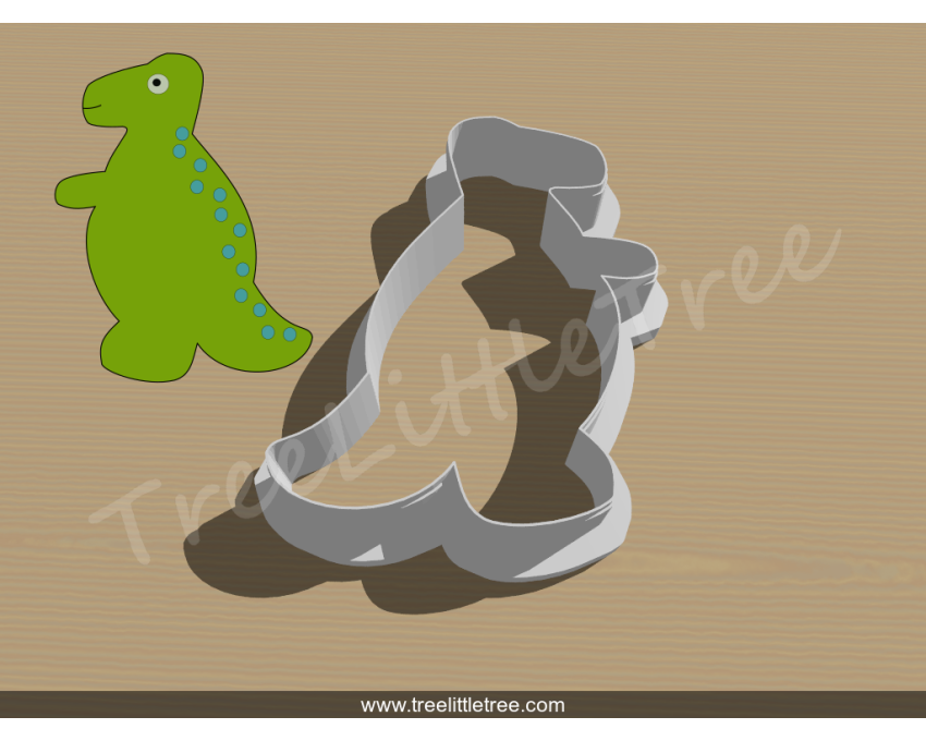 Cute Dinosaur Cookie Cutter. Animal Cookie Cutter