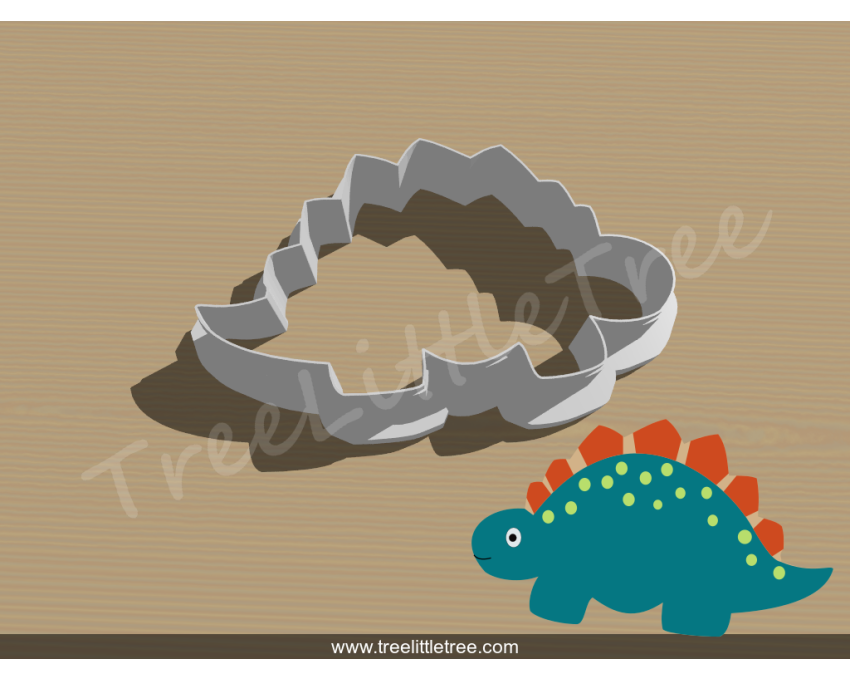 Stegosaurus Dinosaur Cookie Cutter. Animal Cookie Cutter