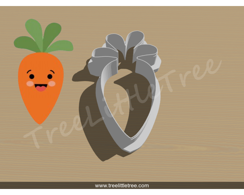 Carrot Style 2 Cookie Cutter. Food Cookie Cutter. Easter Cookie Cutter
